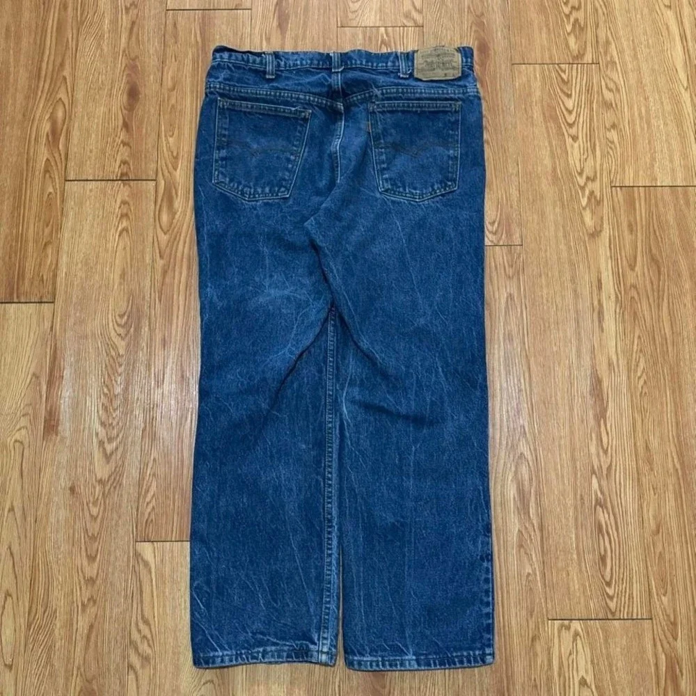 Levi's Men's Jeans 70s 80s 517 Boot Cut Dark Blue Cowboy Measures 36x28‎